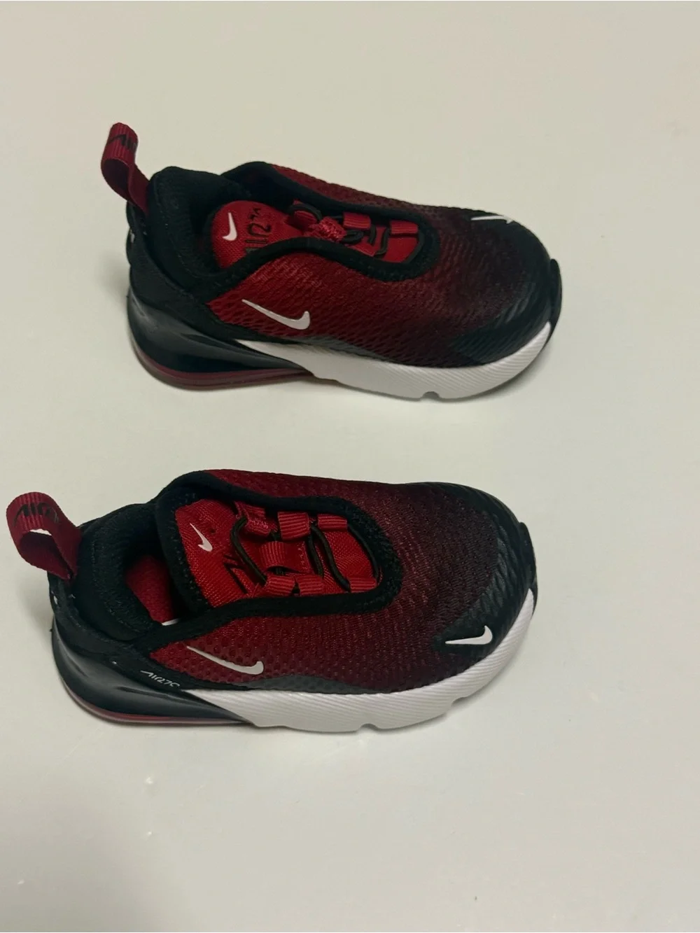 Nike Air Max 270 (TD) Gym Red/White-Black Baby Sneakers Size 5C DD1646-603 NWOB